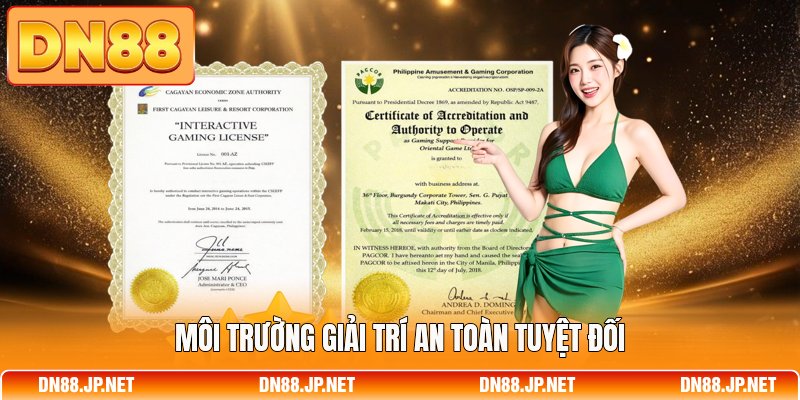 Môi trường giải trí an toàn tuyệt đối